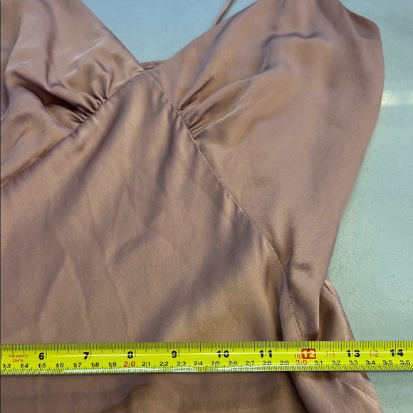 Silk Slip Dress in Rose Gold - Picture 5 of 7